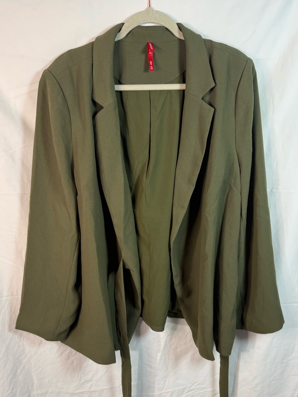 SPANX Olive Green Open Front Blazer
